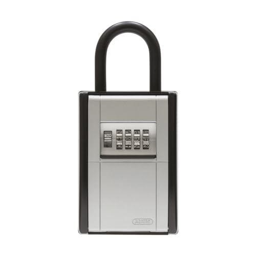 ABUS KeyGarage 797 - Schlüsselbox mit Bügel zur Befestigung - für Schlüssel oder kleine Wertgegenstände - Schwarz-Silber