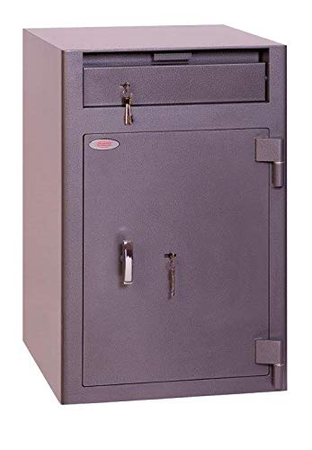 Phoenix Safe Einwurftresor Cashier Deposit SS0998KD, Doppelbartschlüsselschloss mit 2 Schlüsseln, H76xB51xT51 cm, 130 kg