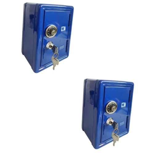 UPKOCH 2 STK Geldhalter Schlüsseltresor Desktop-Spielzeug Mini-Safe Geld kann Mini- Kinderspielzeug Spielzeuge Sparschwein aus Metall Münze Aufbewahrungskiste Kasse sicher Kleinkind