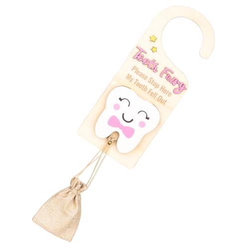 Halter, Holzmärchen -Türstarung | Verlorener Zahnhalter mit Geldschlitz - Hölzern fördern Andenken mit Tasche für Raumdekoration