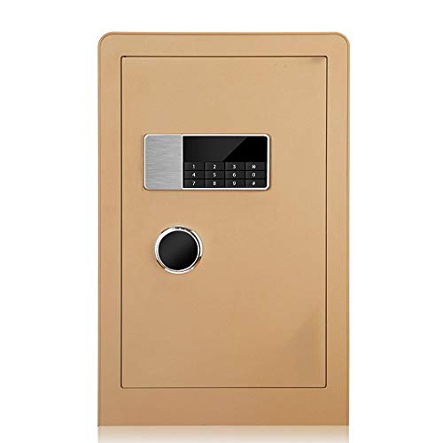 LCD-Digital-Touchscreen-Safe-Schrank mit digitalem Schloss Elektronische Schlüsseltresor-Aufbewahrungsbox für Schlüssel Sicheres Schließfach Home Office Hotel (Color : White, Size : 38x36x60cm) (Brown