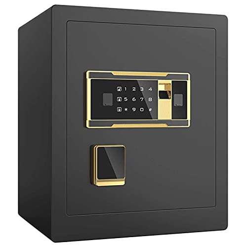 ZEDARO Sicherheitsbox mit Induktionslicht, Sicherheitssafe mit elektronischer numerischer Tastatur, Diebstahlsicher, Fingerabdruck-Passwort, Schlüsseltresor, Strom