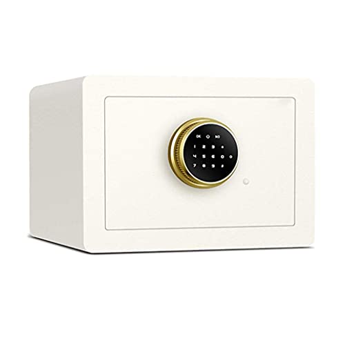 Digitaler Safe für Zuhause, Fingerabdruck, biometrischer Wandtresor, Schließfach, Geldtresor, wandmontierter Stil mit Zahlenschlüsseln, Notschloss-Tresor, 35 x 25 x 25 cm, weiß PenKee
