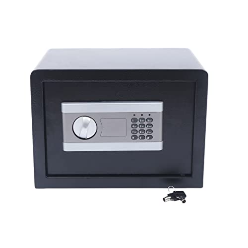 KinHall Elektronik Safe Tresor mit zahlenschloss und 2 Notschlüssel, Zifferntastatur sicher Sicherheitsbox Wandtresor Feuerfest für Schmuck Bargeld Lagerung