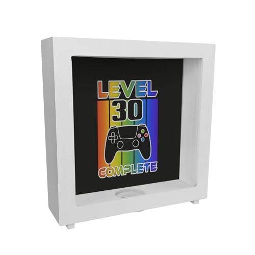 30. Geburtstag Gamer Rahmen Spardose aus Holz mit Spruch Level 30 Complete Perfekt für Zocker Gaming Jubiläum Ideal für Konsole PC am Fernseher Gäste lieben es zum Geburtstag