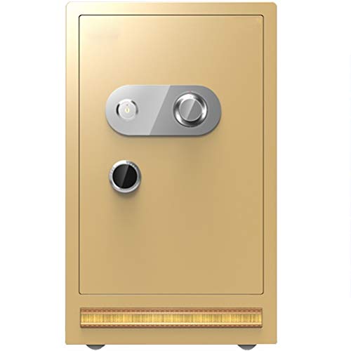 Safes Box groß feuerfest mit Rädern, Sicherheits-Aufbewahrungsbox für Unternehmen, Büro/Zuhause, mechanisches Codeschloss aus Stahl, 60 cm/70 cm/80 cm, Gold (Size : Height 70cm) (Höhe 60cm)