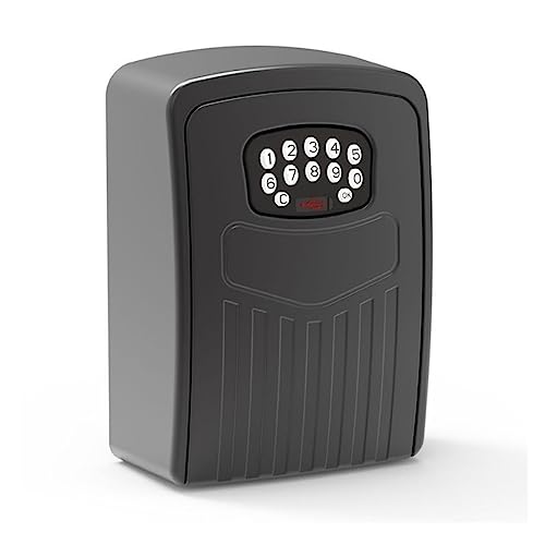 KOZWAY Tragbare Smart-Schließbox, Schlüsseltresor-Halterbox for drinnen und draußen, wetterfest, Wandmontage, Smart-Key-Box, Schlüsseltresor, Sicherheit, elektronisch