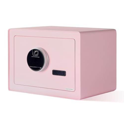 Winado Biometrischer Fingerabdruck-Safe mit 1,5 m³, rosa Tresor, digitaler Sicherheits-Tresor mit Schlüssel und Ziffernblock, für Zuhause, Büro, Hotel, Geschäft, Schmuckpistole, Aufbewahrung von
