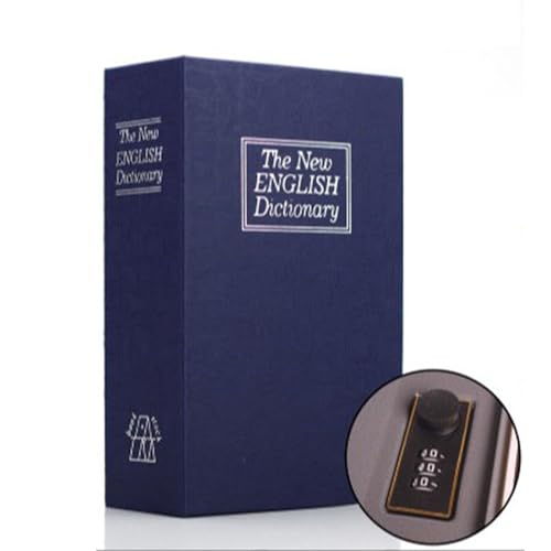 Buchtresor mit Zahlenschloss, gefälschte Buchbox, kleiner Tresor, tragbar, verstecktes Buch mit Geheimfach, Geschenk für Jungen und Mädchen, 11,5 x 18 cm