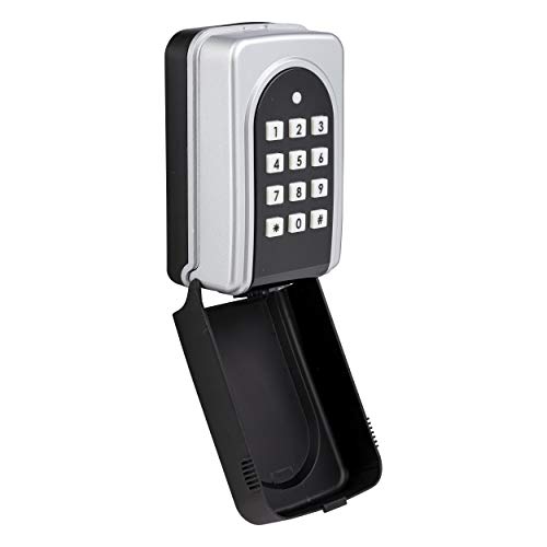 ONVAYA® Elektronischer Schlüsselkasten | Schlüsseltresor mit individuell einstellbarem Zahlencode | Einfache Wandmontage | Wetterfestes Metallgehäuse für innen & außen | Mastercode