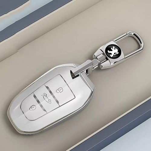 LEVABE Autoschlüssel Hülle für Peugeot 4008, TPU Schlüsselabdeckung Schlüsselbox Cover Schutz Schlüssel Gehäuse Zubehör,4-B