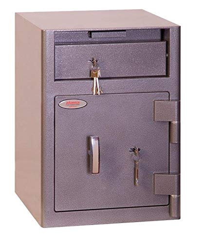 Phoenix Safe Einwurftresor Cashier Deposit SS0996KD, Doppelbartschlüsselschloss mit 2 Schlüsseln, H48xB34xT38 cm, 54 kg