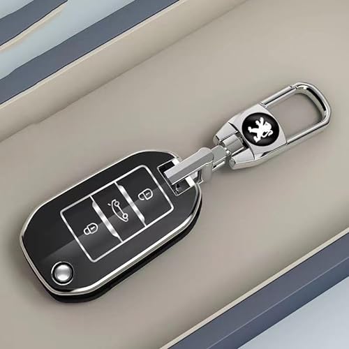 LEVABE Autoschlüssel Hülle für Peugeot Landtrek Double Cab Simple Cab, TPU Schlüsselabdeckung Schlüsselbox Cover Schutz Schlüssel Gehäuse Zubehör,1-A