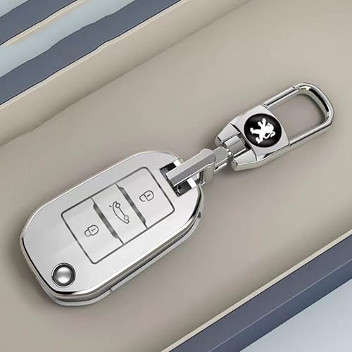 LEVABE Autoschlüssel Hülle für Peugeot Landtrek Double Cab Simple Cab, TPU Schlüsselabdeckung Schlüsselbox Cover Schutz Schlüssel Gehäuse Zubehör,4-A