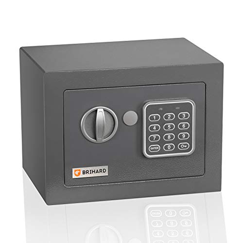 Brihard Junior Elektronischer Safe 17x23x17cm - Kleiner Safe Elektronischer mit Code - Digitales LED-Zahlenschloss