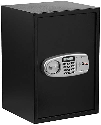 Xcase Wandsafe: Großer-Stahlsafe mit digitalem Code-Schloss und LCD-Display, 50 Liter (Wandtresor, Tresor Safe, Schlüsseltresor)