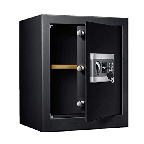Safe, Heimbüro, unsichtbare Schlüsseltresore, kleiner diebstahlsicherer Nachttisch, 45 cm hoher Ganzstahl-Safe (Farbe: Schwarz) PenKee