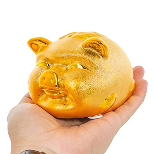 spardose Tresor Schönes Keramik-Schwein-Sparschwein, goldenes Schwein, Figur, Sparbüchse, Münze, Sparbüchse, Spardosen für Geburtstag, Sparbüchse