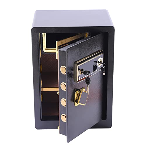 Tresor Safe Sicherheitskassette Möbeltresor Feuerfest Safe Cabinet Safe Box Haussafe für Dokumente, Geld, Gold und Pistole - Hochsicherer Tresor für Zuhause und Büro