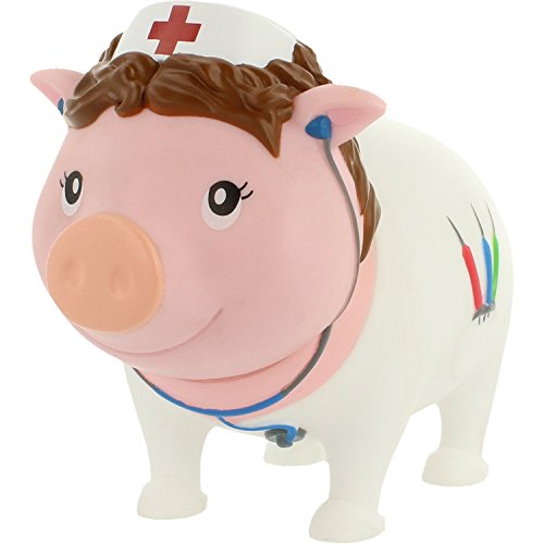 LILALU Spardose BIGGYS Krankenschwester, Sparschwein Kopf drehbar Sparbox Sparbüchse Münzeinwurf Piggy Bank Tresor