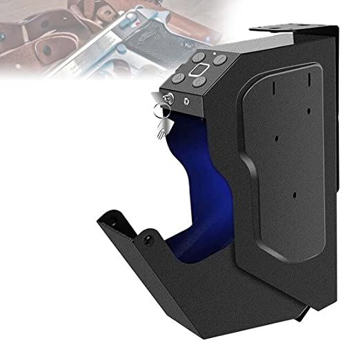 FENGSSLL 3 In 1 Waffentresore Fingerabdruck, Stahl Security Gun Box, Biometrisch Und ErsatzschlüSselschloss,für Safe Home-Sicherheit