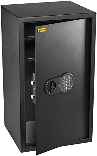 Homesafe HV70E Tresor Safe mit Elektronischem Schloss, 70x40x36cm (HxWxD), Carbon Satin Schwarz