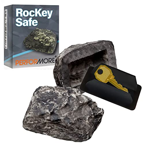 Verstecken Sie einen Schlüssel in einem echt aussehenden Stein/Stein, hält Ersatzschlüssel in Standardgröße von Rockey Safe, passt in Ihre Landschaftsgestaltung und Ihren Garten, resistent gegen