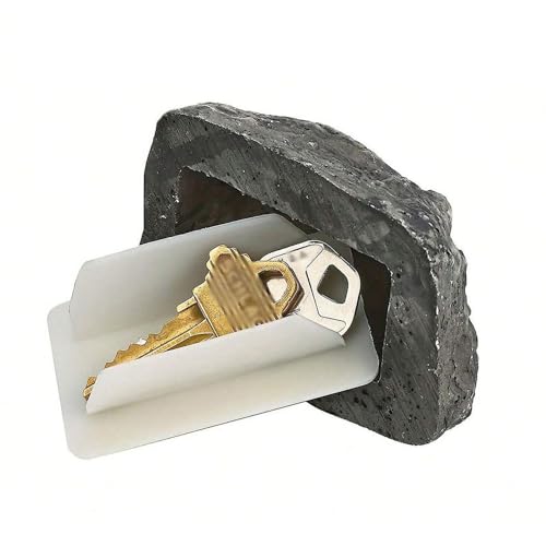ulapithi Geheimsafe für Schlüssel im Freien, Schlüsselhalter Stein - Geheimfächer Design Key Rock Hider | Wetterbeständige, sichere Umleitungstresore, dekorative Gartendekorationen für