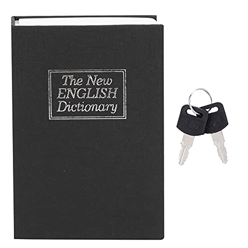 Buchtresor, Mini Safe Tresor Buch, 11,5 x 8 x 4,5 cm, mit Schlüsseln, Metall, Mini Simulationsbuch Safe Aufbewahrungsbox, zum Aufbewahren kostbaren persönlichen Gegenständen