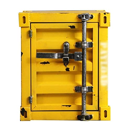 FMHCTN Tresor Retro Box/Eisenschrank Tresore für Tresor Schranktresore Geldkassette, Heimtresor für Büro oder Heimgebrauch, Wand- oder Bodenmontage -40X38X48cm (Color : Black) (Color : Yellow)