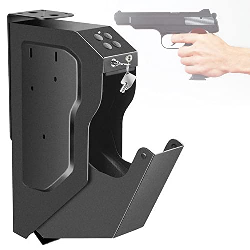 HNCXHX Mini Kurzwaffe Tresor,Wand-Kurzwaffe Waffenschrank,Kurzwaffe Gun Safe zum Stahl,mit Zahlenschloss und 2 Ersatzschlüssel, für Safe Home-Sicherheit