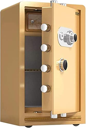 Tresor, Haustresor, Sicherheitstresor Sicherheitsschrank Aufbewahrungsbox aus Stahl mit großem Fassungsvermögen (Color : Brown) ()