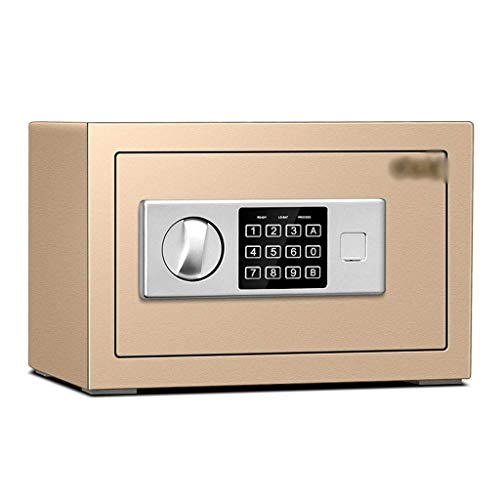 PASPRT Schlüsselschrank mit digitalem Schloss, elektronischer Schlüsseltresor, Pin-Code-Aufbewahrungsbox für Schlüssel, sicherer Stahl-Schließkasten, Kratzfest, pulverbeschichtet (Golden)
