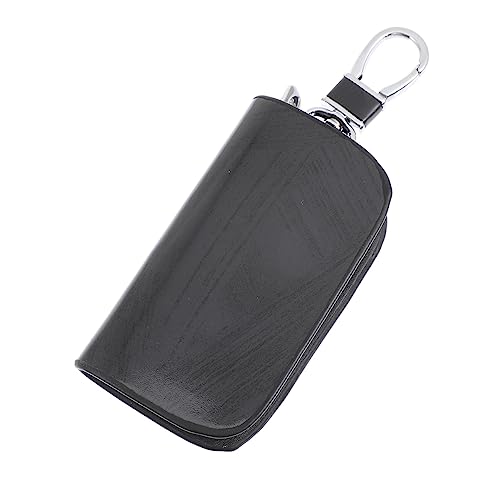 SOLUSTRE 1Stk Schlüsselbox Schlüsselbundhalter Schlüsseltasche mit Reißverschluss schlüssel aufbewahrung schlüsselaufbewahrung Schlüsseletui aus Leder Ledertasche für Autoschlüssel Wagen