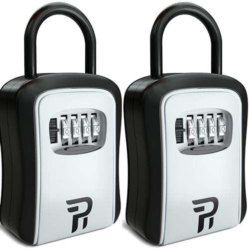 Rudy Run Schlüsselkasten für den Außenbereich – tragbares Kombinationsschloss für Hausschlüssel – Schlüsselverstecker zum Verstecken eines Schlüssels im Freien – wasserdichter Schlüsseltresor