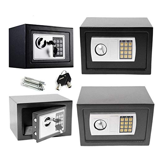 Mini Möbeltresor Safe Geldschrank Hotelsafe Geldsafe Digital & Schlüssel Kleiner elektronischer Mini Safe Tresor Schranktresor mit Zahlenschloss 4,6 l