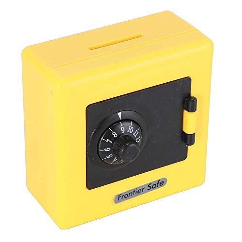 FKJLUN Sparschwein, Münzbank, Zahlenschloss, Geldmünzen, Sparbox, Code, Bargeld, Tresor, Pfandbox, Sparschwein, Geldaufbewahrungsbox für Kinder, Spardose für Kinder (Farbe: Gelb)