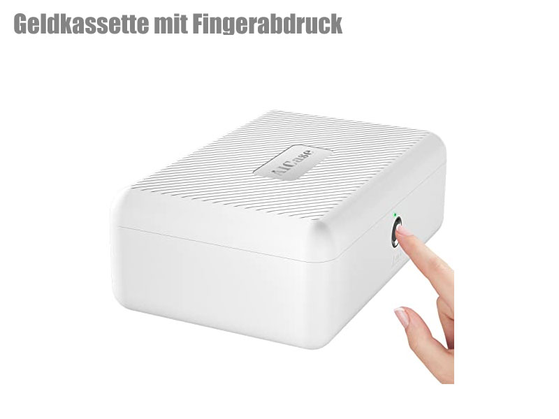 Geldkasette mit <Fingerabdruck