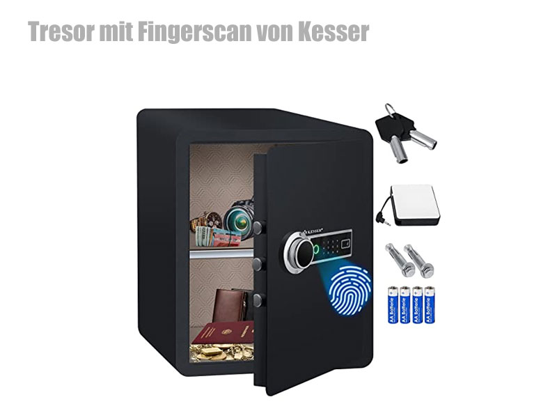 Safe mit Fingerabdruckscanner